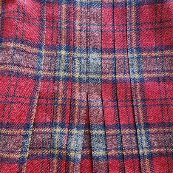 Abington Square Plaid Wool Midi Skirt Size 2 - Picture 5 of 8